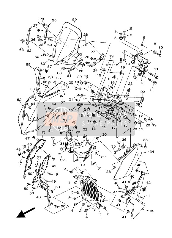 B74F837700P0, Corps,  De Carenage 2, Yamaha, 0